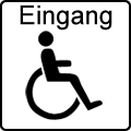 Eingang voll zugänglich